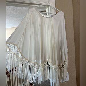 Poncho like sheer top